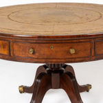 Large 19th Century English Regency Mahogany Drum Table