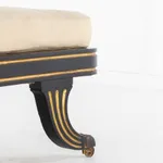 SOLD, Early 19th Century Regency Ebonised and Gilt Chaise Longue