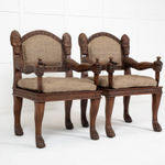 Pair of 20th Century Carved Armchairs