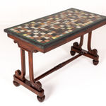 19th Century Regency Mahogany Table with Specimen Marble Top