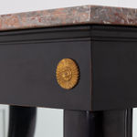 19th Century French Ebonised Console Table with Marble Top