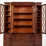18th Century English Mahogany Secretaire Bookcase