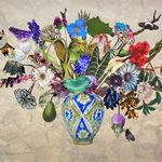 Jane Hammond, Chinese Snuff Bottle with Bee Orchid, Fishbone Cactus and Rose, 2026