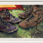 Rebecca Ness, Drying outside the tent , 2021