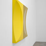 Mark Eisen, Silver disc with 2 perpendicular concave ellipses, 2023