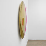 Mark Eisen, Silver disc with 2 perpendicular concave ellipses, 2023