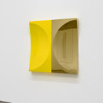 Mark Eisen, Silver disc with 2 perpendicular concave ellipses, 2023