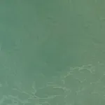 abstract work made of horizontally aligned segments in desaturated tones of green