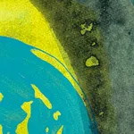 zoomed in detail of an abstract painting.