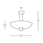 Size diagram - XL ceiling mounted