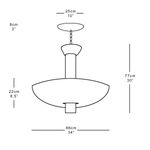 Size diagram - XL with chain