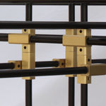 Closeup of satin brass detail