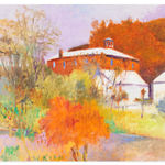 WOLF KAHN, Small Orange Spot, 2015