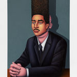 Cheryl Pope, Woman on Striped Floor, 2023