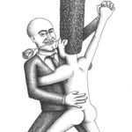 Cheryl Pope, Woman on Striped Floor, 2023