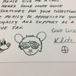 Keith Haring, Letter with Andy Mouse, 1988