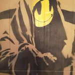 Banksy, "Refugee Rat / Saint Rat "- Paris" (not for sale), 2018