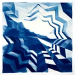 Fritz Horstman, Folded Cyanotype 74, 2020