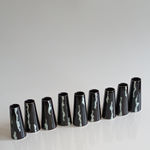 Chris Keenan, Tenmoku 'Cloud' Dishes with Red Dots, 2025