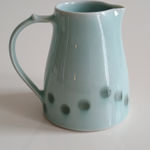 Chris Keenan, Tenmoku 'Cloud' Dishes with Red Dots, 2025