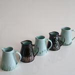 Chris Keenan, Tenmoku 'Cloud' Dishes with Red Dots, 2025