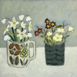 Stephanie Axtell, White Pansies, St Ives, 2026