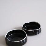 Chris Keenan, Tenmoku 'Cloud' Dishes with Red Dots, 2025