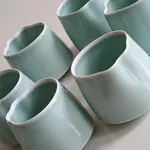 Chris Keenan, Tenmoku 'Cloud' Dishes with Red Dots, 2025