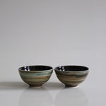 Chris Keenan, Tenmoku 'Cloud' Dishes with Red Dots, 2025