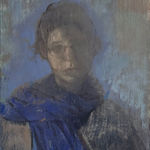 Naomi Grant, Self Portrait with Blue Scarf, 2019