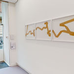 Vera MOLNAR, Signature à la mine de plomb sur fond rouge, 2008