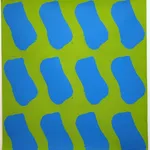 Claude VIALLAT, Vacances Bleues : vert, 2008