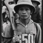 A militia man during an exercise in Hanoi, Vietnam 1967.