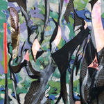 Paula Crown, Untitled (Aspen Map, Purple, Green), 2019