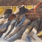 Gerard Sekoto, The Casamance Dancers and the River Seine, 1975