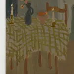 Sophie Treppendahl, Dinner With Family Portrait and Candles, Blue, 2026