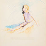 Jean Cooke, Looking down from the cliff at Birling Gap II, 2005, c.