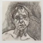 etching portrait by Lucian Freud