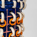 Xanthe Somers, RANCID / Floor standing lamp, white orange and green, 2022