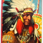 An American Indian Camp by Vojtech Kubasta. Front cover board.