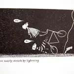 Uncorrected proof of The Epiplectic Bicycle by Edward Gorey. Illustration