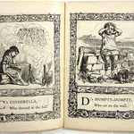 The Childs Own Alphabet published by Low & Son. Interior page of letters C and D.