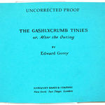 Uncorrected proof for The Gashlycrumb Tinies. Front cover