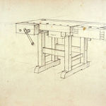 Original drawings for Woodwork in Principle and Practice. Together with: a copy of the printed book by A. Romney Green, illustrated by Eric Gill. Pencil diagram.