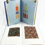 Textile Designs on Paper. Book and textile samples