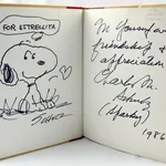 You Don't Look 35, Charlie Brown! Illustrated inscription