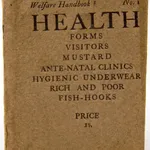 Welfare Handbook No. 1: Health illustrated by Eric Gill. Front cover.