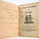 William and Eliza, or, The Visit. Title page and inscription.