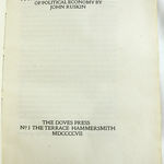 Unto This Last: Four Essays on the First Principles of Political Economy. Title page