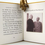 Toward Equality in Our Schools Mendez vs. Westminster: A Catholic Jurist Champions Integration. Interior page with photo of presiding judge.